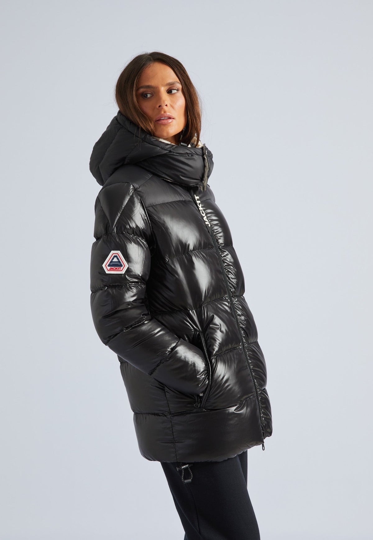 Front Runner Slick Puffer Jacket Black/Stone by JACK1T