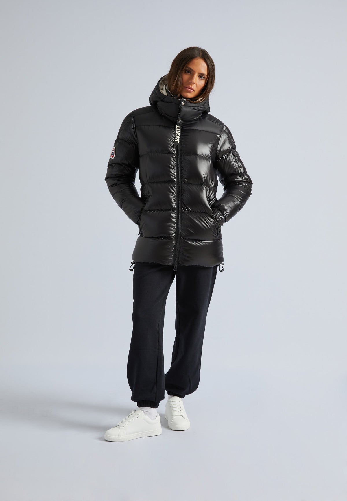 Front Runner Slick Puffer Jacket Black/Stone by JACK1T