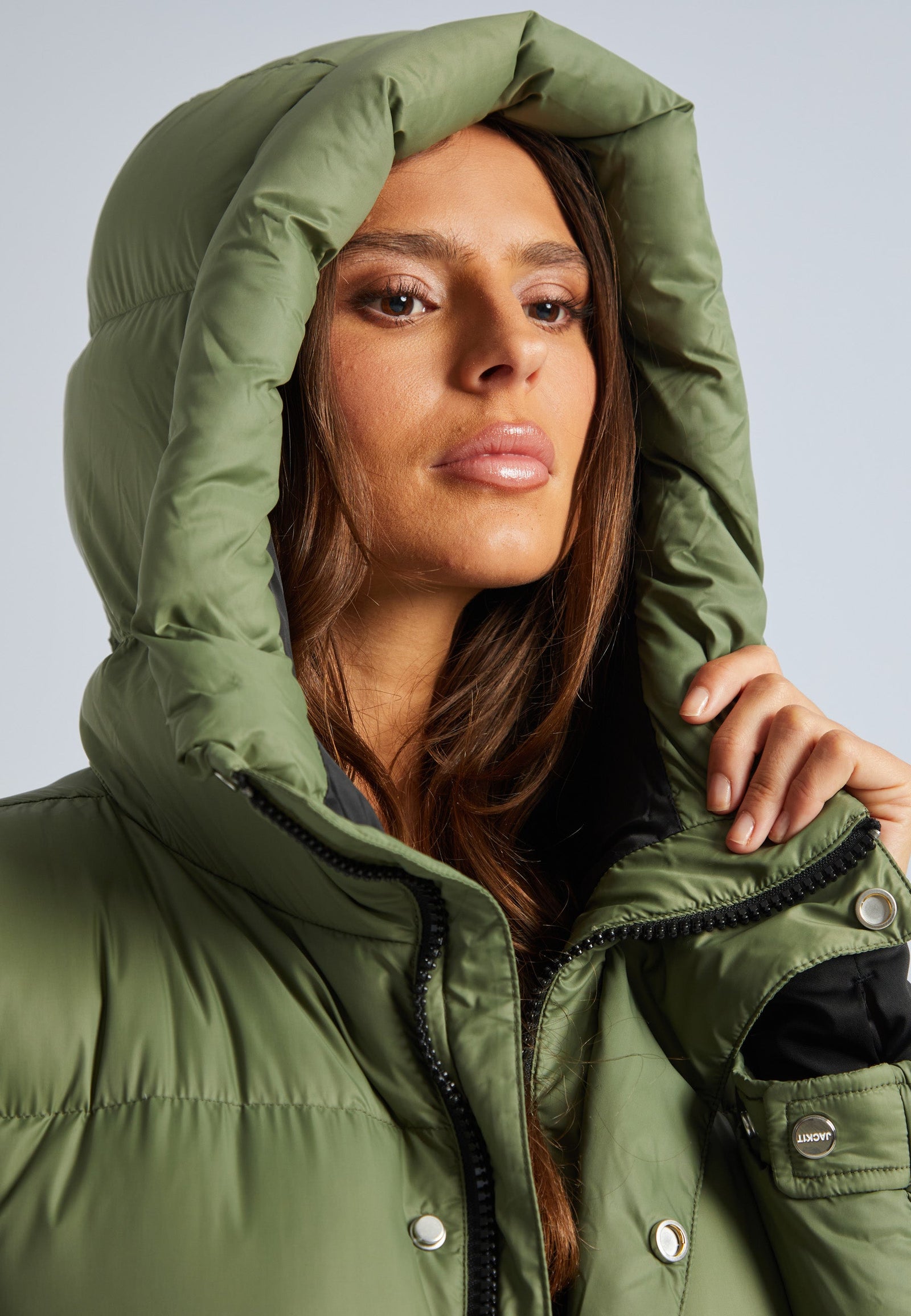 Cocoon Extra Long Coat Muted Olive by JACK1T