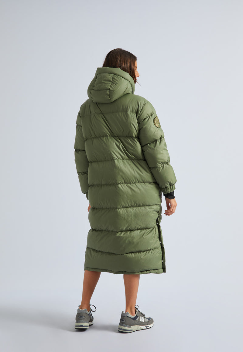 Shop Women's Cocoon Extra Long Coat V2 in Muted Olive | JACK1T