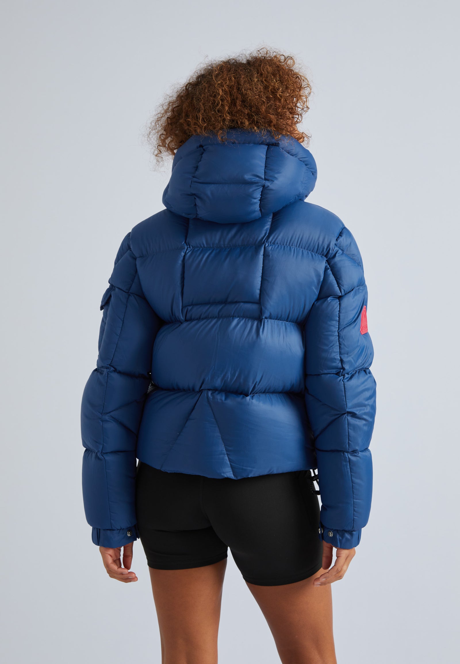 ★yue★TWEED DOCKING DOWN JACKET Shop Men's EZ Slick Puffer Hooded Jacket in Black/Stone | JACK1T
