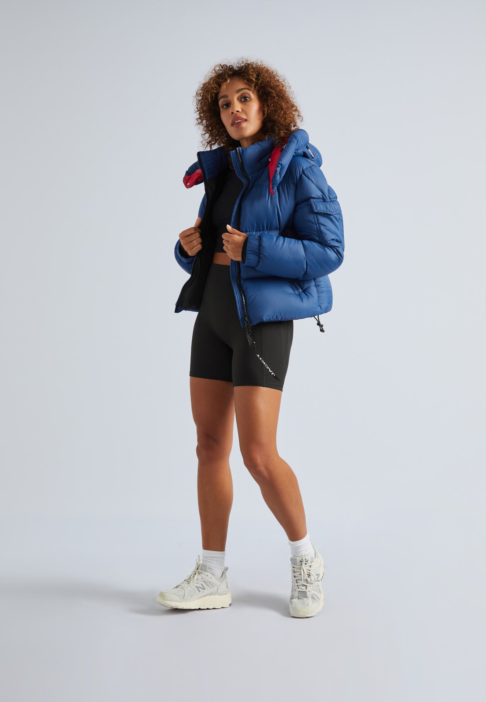★yue★TWEED DOCKING DOWN JACKET Shop EZ Dry Puffer Hooded Jacket V2 in Blue Moon | JACK1T