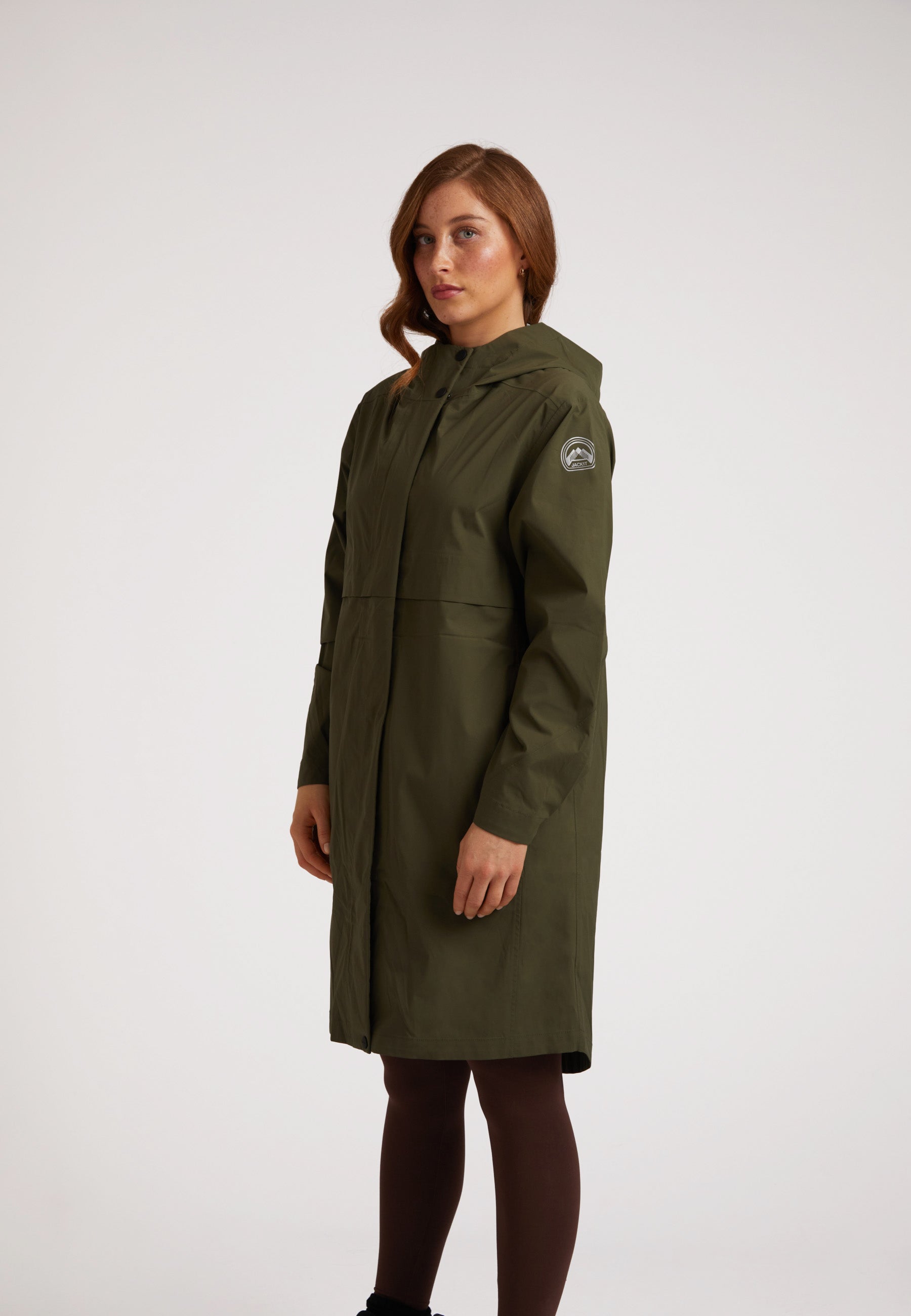 Shop Helio Waterproof Raincoat in Olive | JACK1T