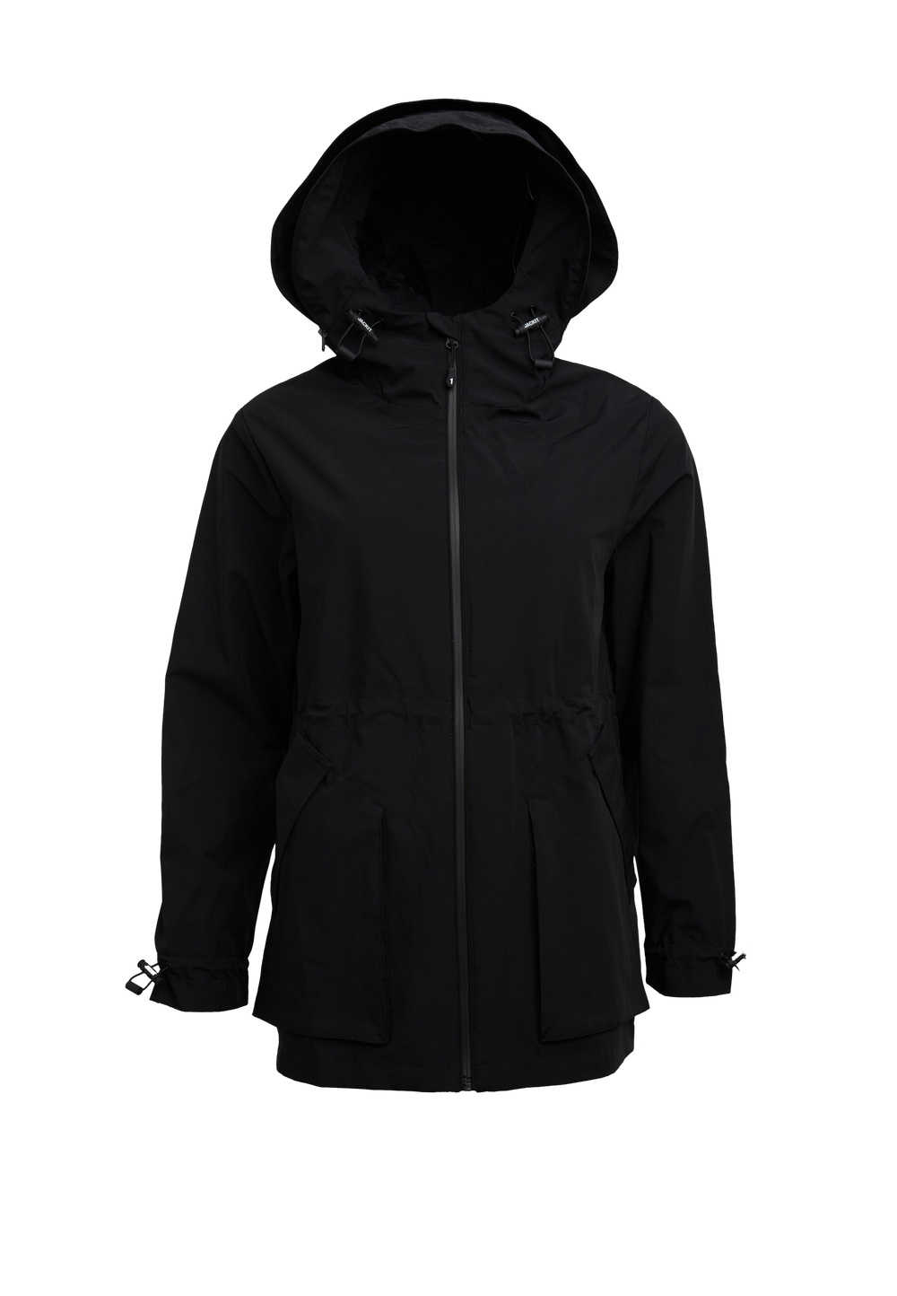 HELIO Mid Windbreaker Black flat lay swatch