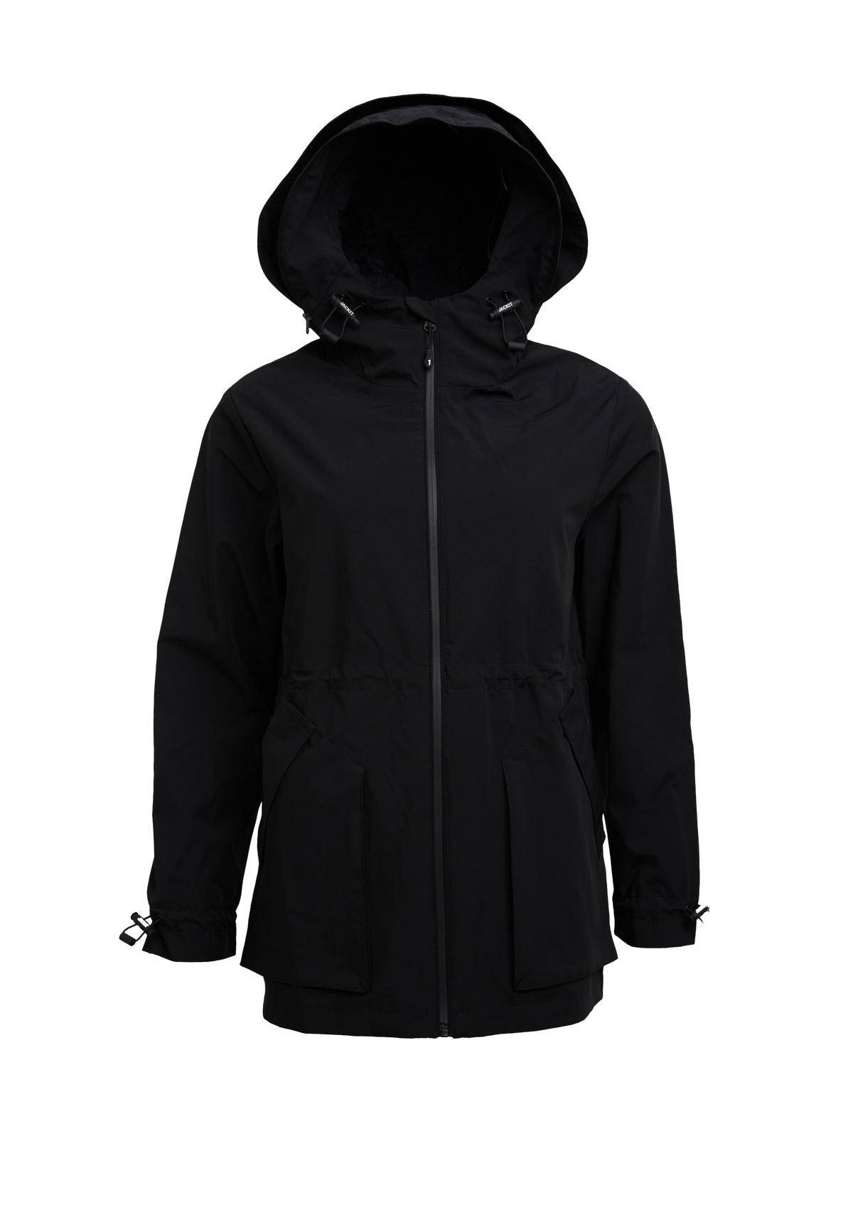 HELIO Mid Windbreaker Black flat lay swatch