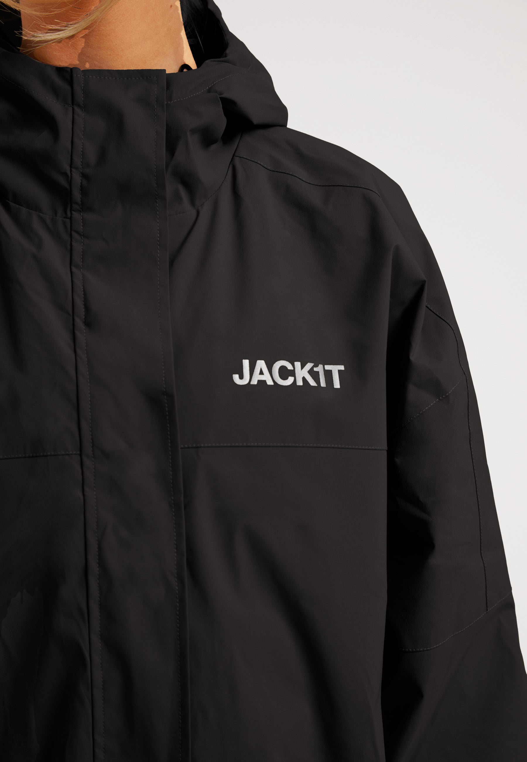 Ladies Lightweight Black Windbreaker for Outdoor Adventures – JACK1T