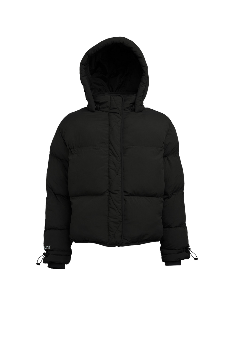 HELIO Cropped Duvet Puffer Jacket flat lay swatch