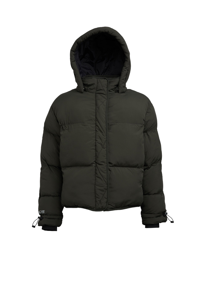 HELIO Cropped Duvet Puffer Jacket flat lay swatch