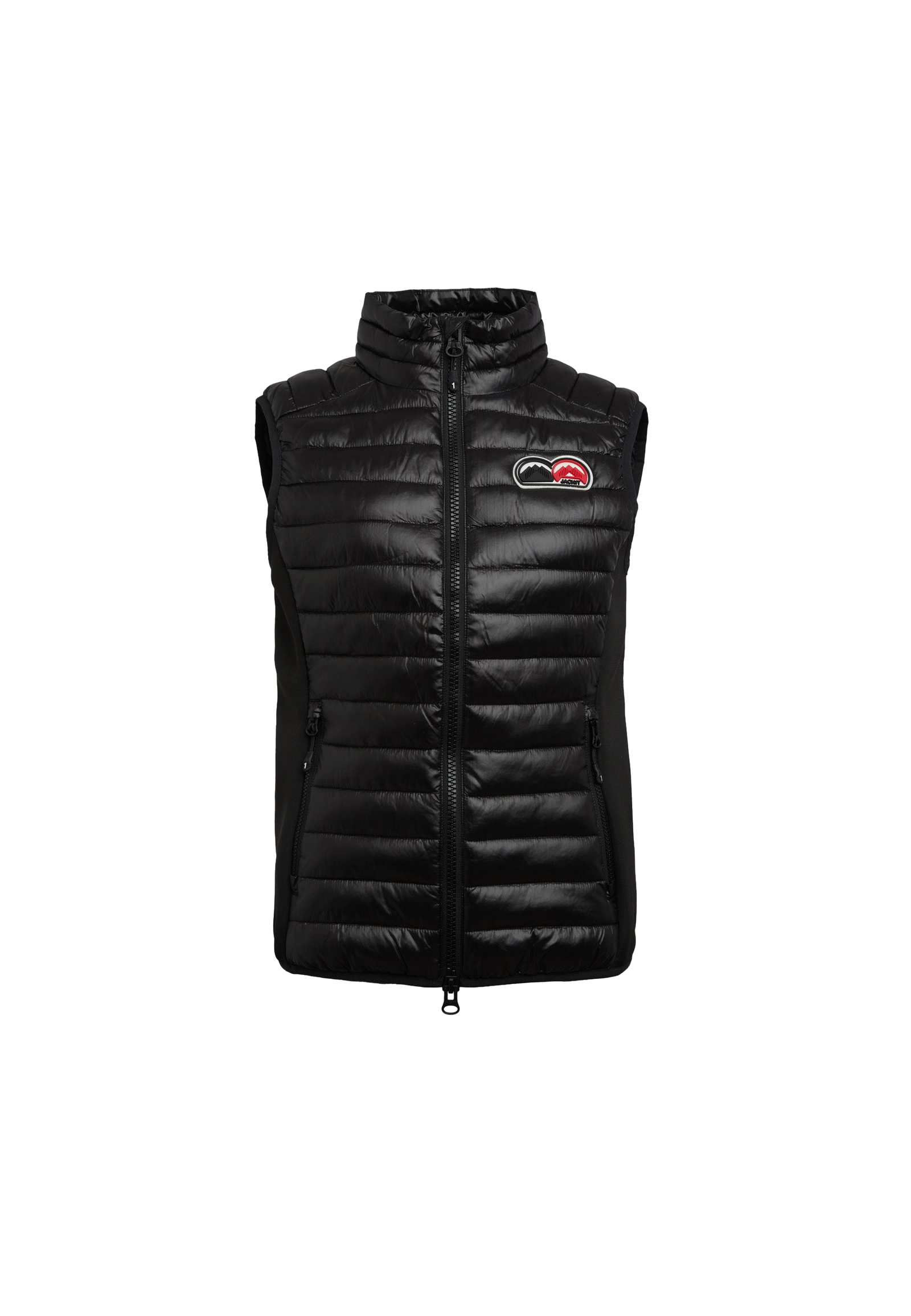 SPORTL1TE Funnel Lightweight Gilet 2.0 Lux Black flat lay swatch