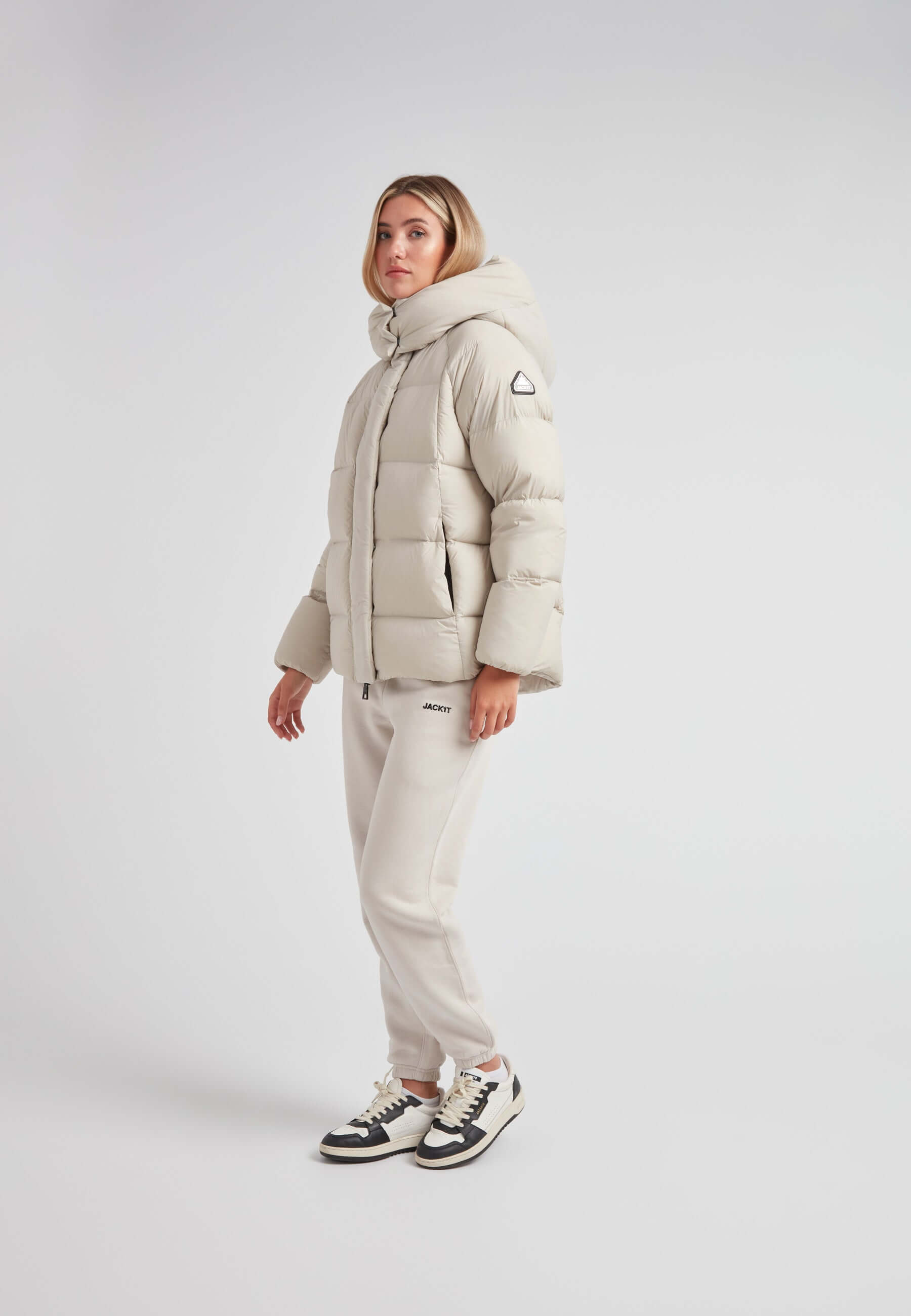 Cloud Prime Longline Down Puffer Jacket Stone - Winter Essential