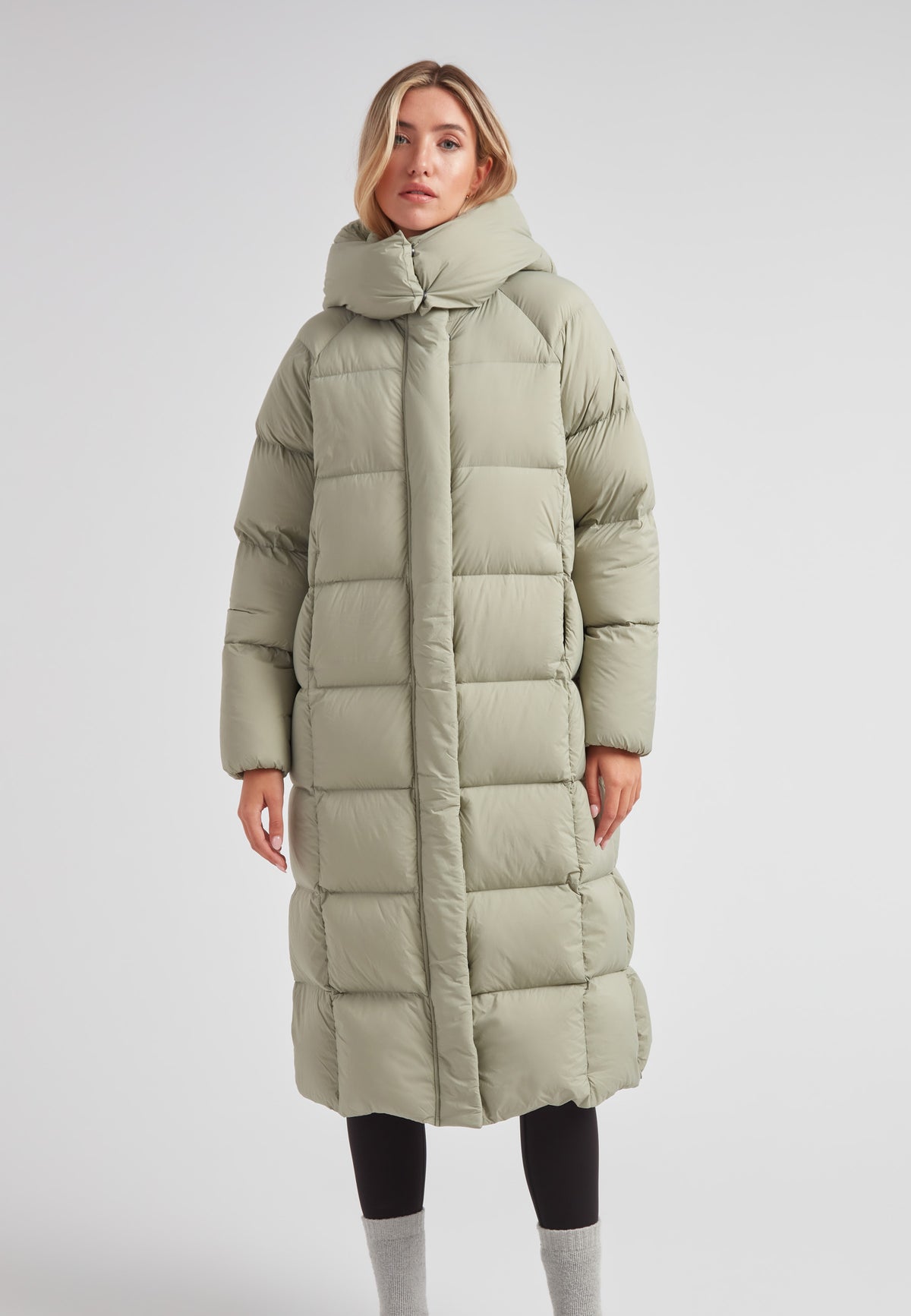 Cloud Ultra Long Down Puffer Coat Sage