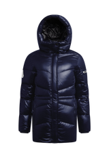 EZ Frontier Prime Down Puffer Coat flat lay swatch