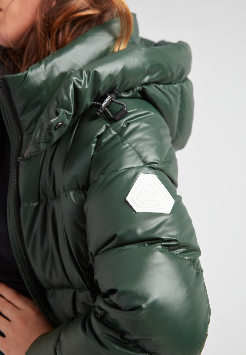 EZ Boxed Crop Down Puffer Jacket Lux