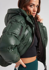 EZ Boxed Crop Down Puffer Jacket Lux