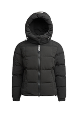 EZ Boxed Racer Down Puffer Jacket Matt Black flat lay swatch