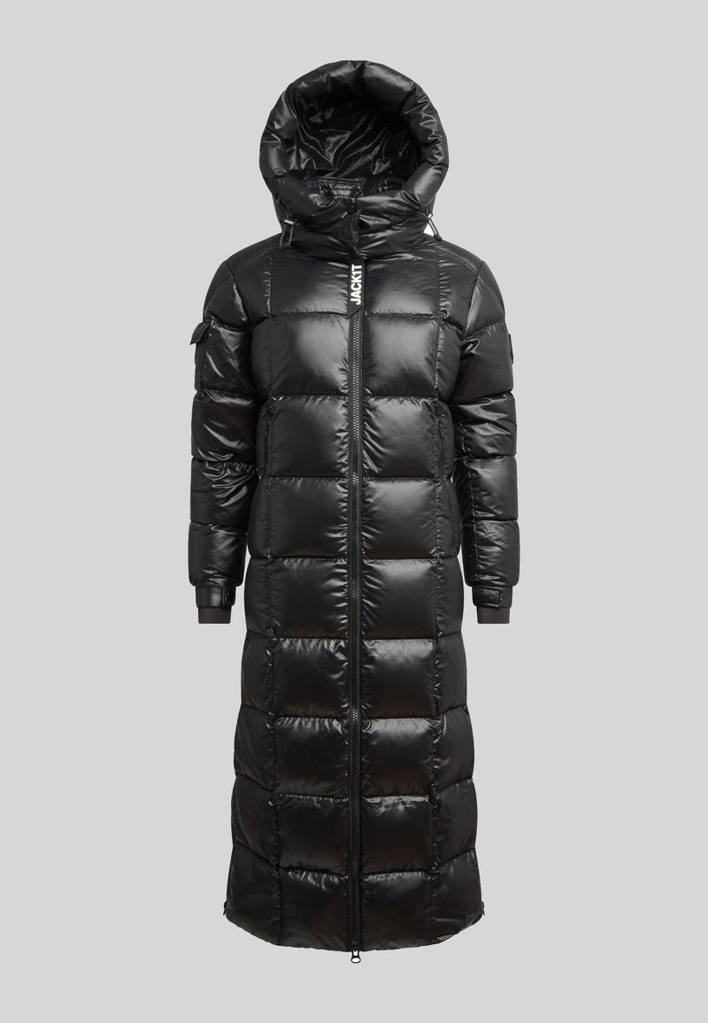 EZ Boxed Ultra Long Down Puffer Coat Lux Black