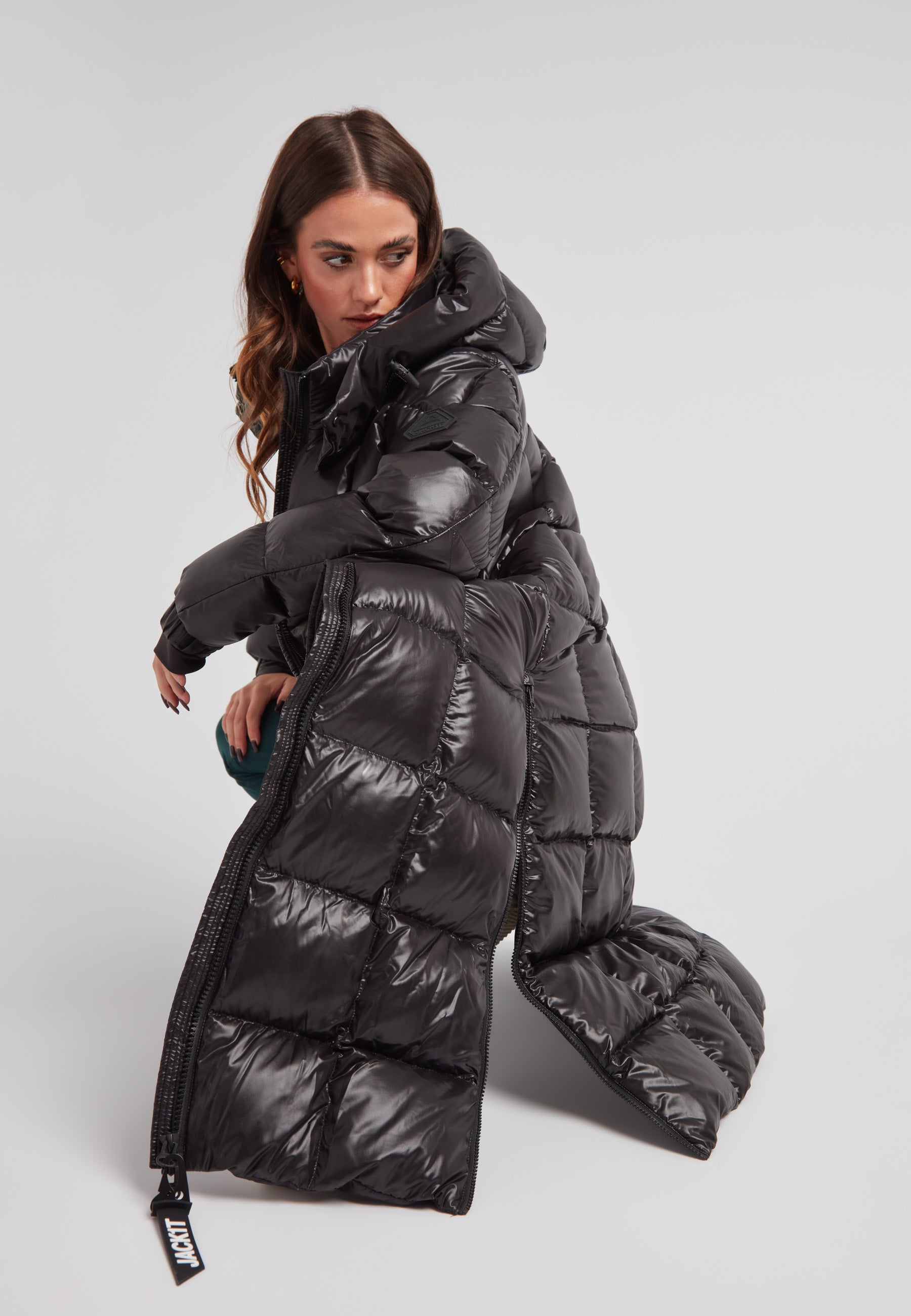 EZ Boxed Ultra Long Down Puffer Coat Lux Black - Winter Wear – JACK1T