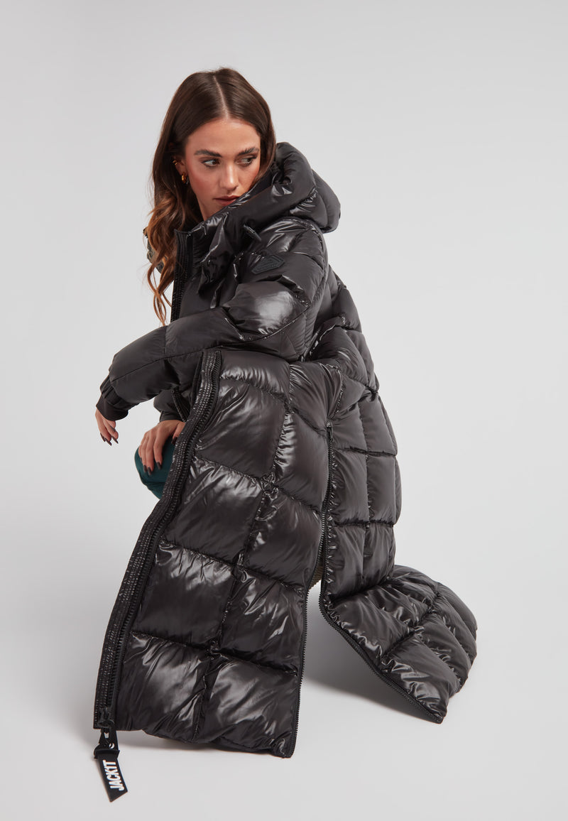 EZ Boxed Ultra Long Down Puffer Coat Lux
