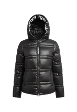 R4D Tramline Puffer Racer Jacket Lux Black flat lay swatch