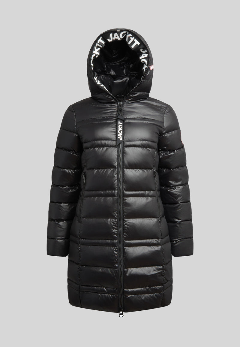 R4D Tramline Down Coat Lux Black