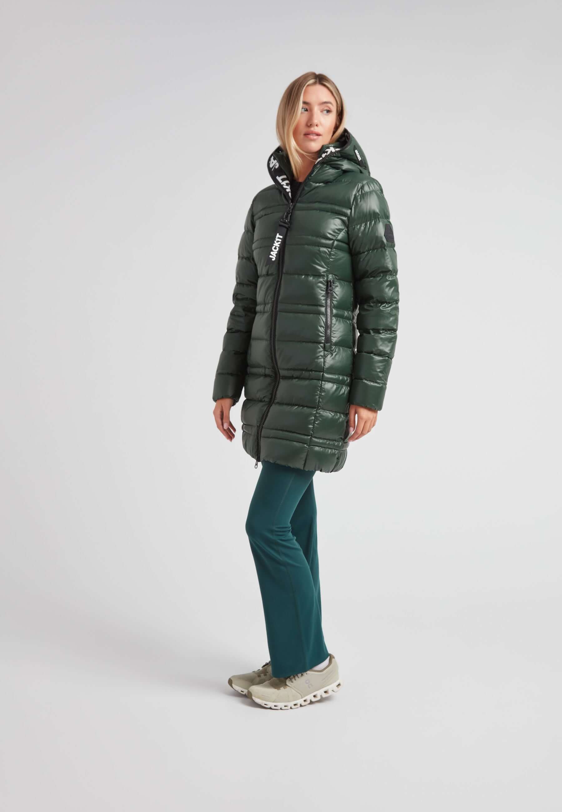 R4D Tramline Down Coat Lux Emerald | Stylish Winter Wear – JACK1T