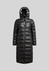 R4D Tramline Extra Long Down Coat Lux Black