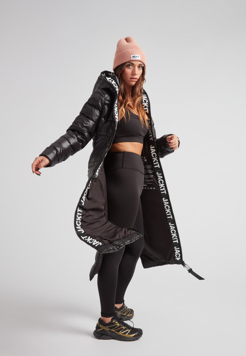 R4D Tramline Extra Long Down Coat Lux
