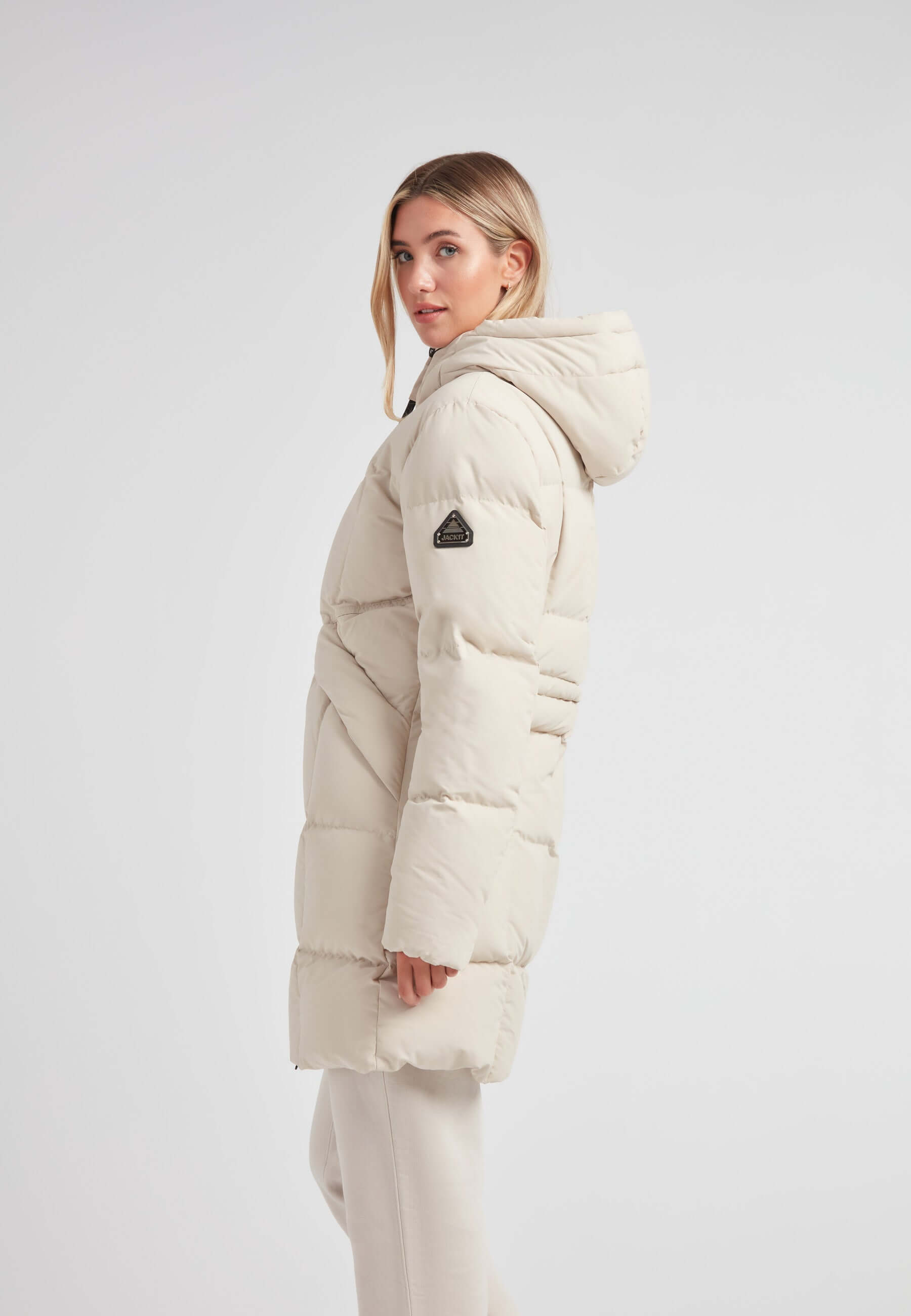 Black Star Puffer Down Coat Stone - Winter Essential – JACK1T