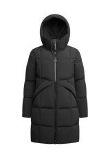 Black Star Puffer Down Coat Black flat lay swatch