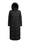 Black Star Extra Long Down Coat Matt Black