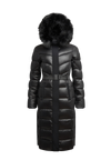 Diamond Belted Extra Long Down Coat Lux Black