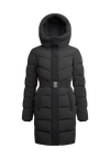 Diamond Belted Down Coat Matt Black
