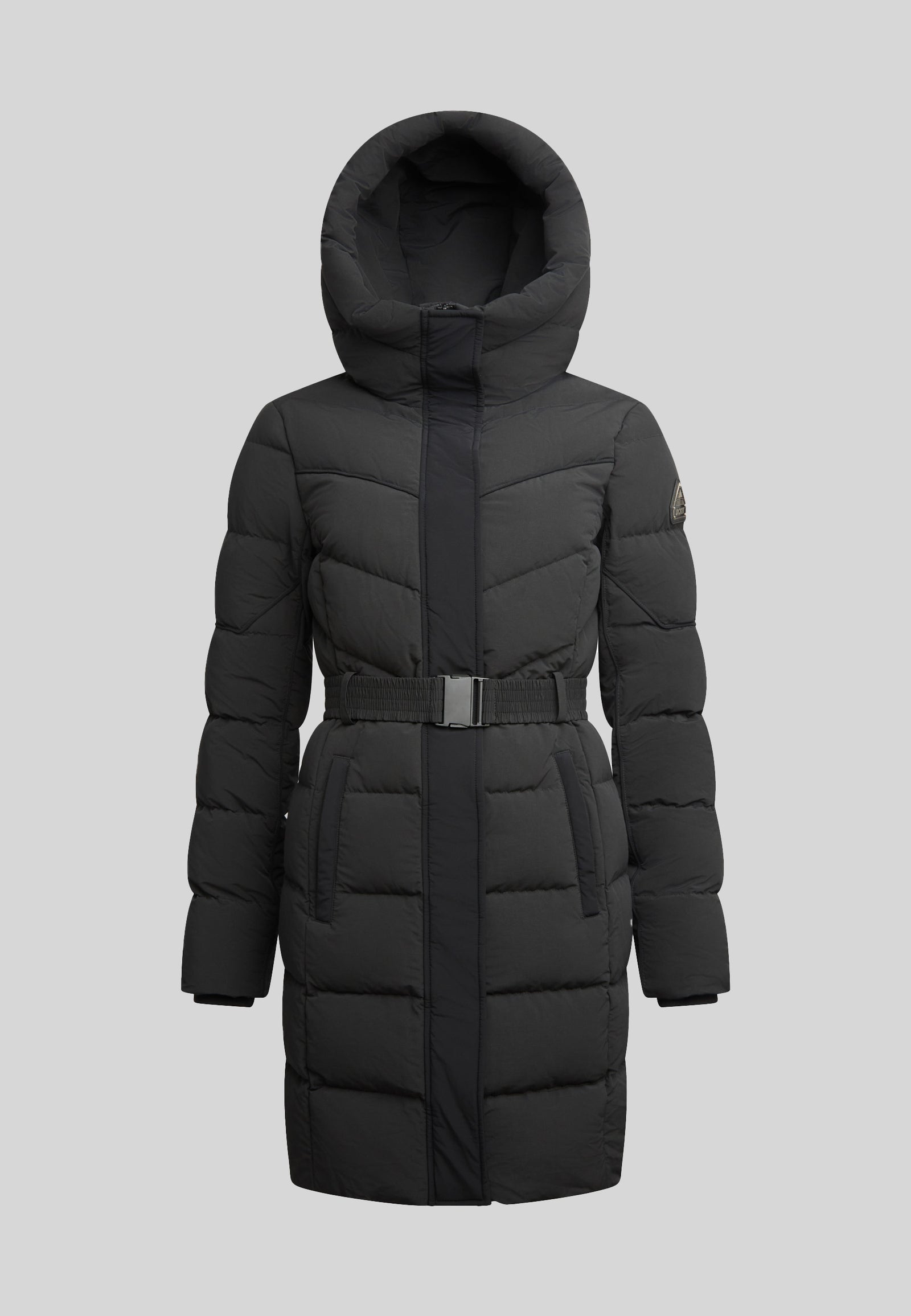 Diamond Belted Down Coat Matt Black - Winter Essential – JACK1T
