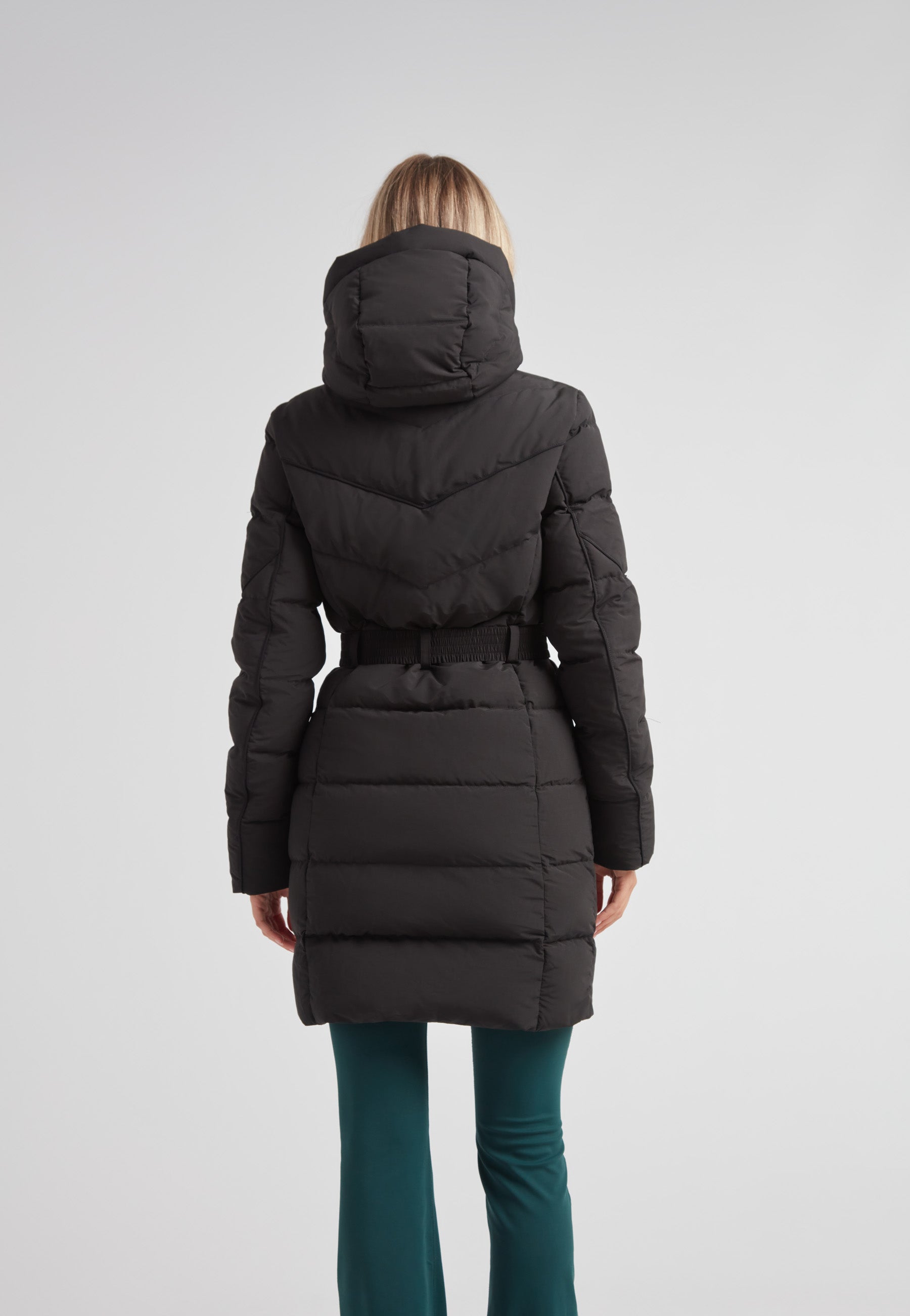 Diamond Belted Down Coat Matt Black - Winter Essential – JACK1T