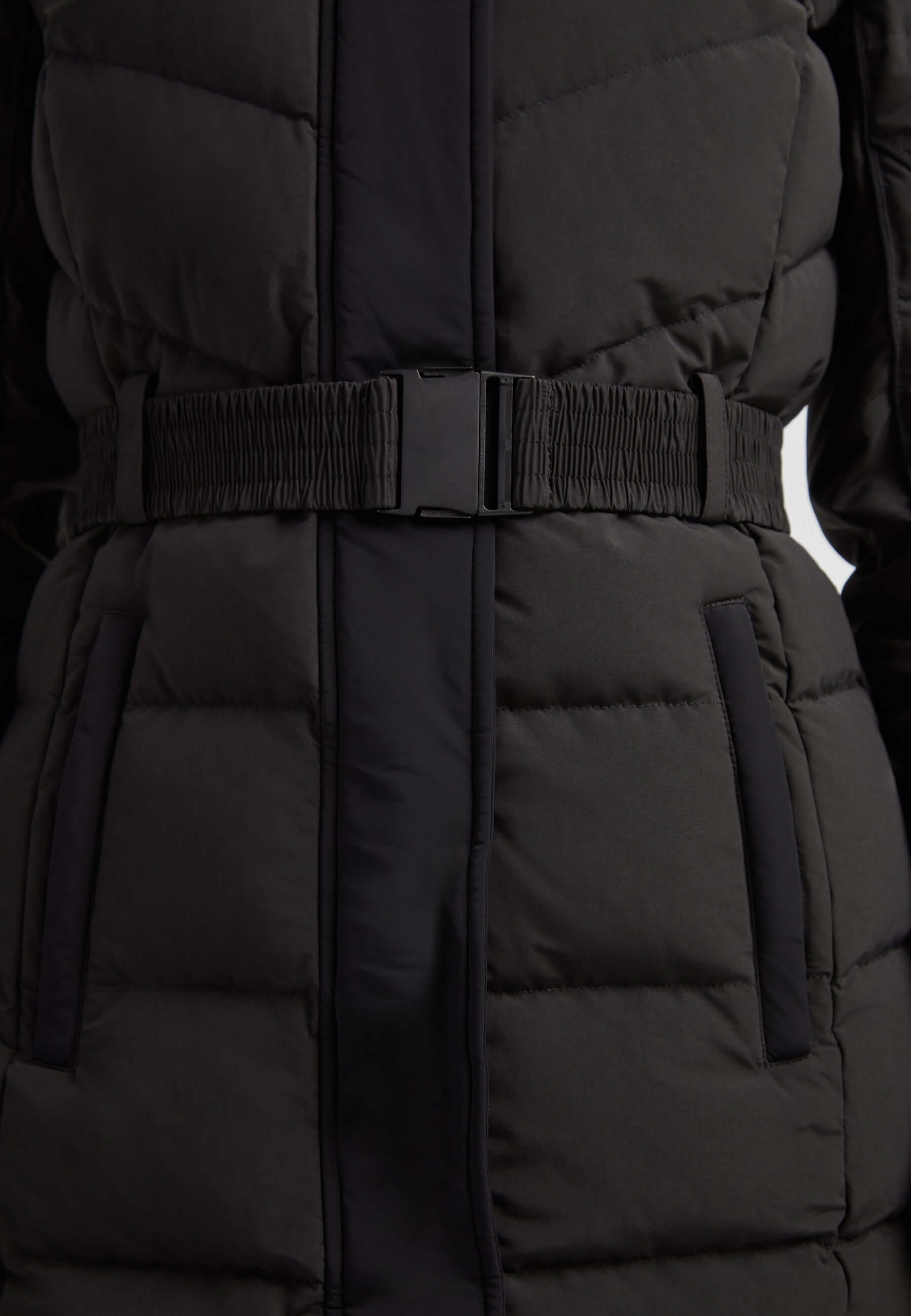 Diamond Belted Down Coat Matt Black - Winter Essential – JACK1T