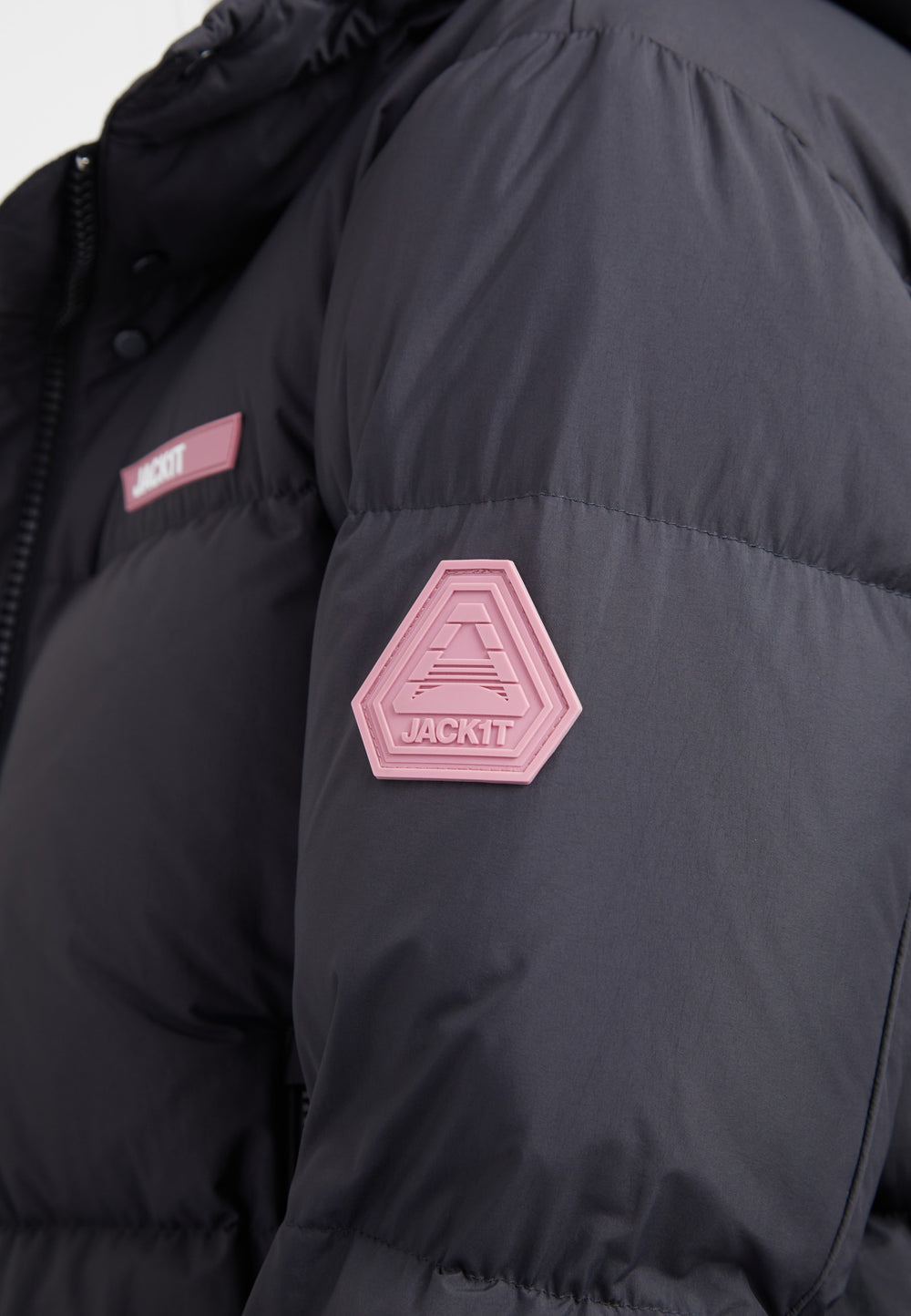 Star Shower Down Puffer Jacket Black detail shot by JACK1T