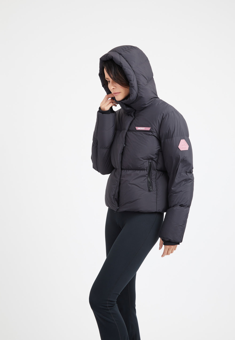 Star Shower Down Puffer Jacket Black styled shot by JACK1T