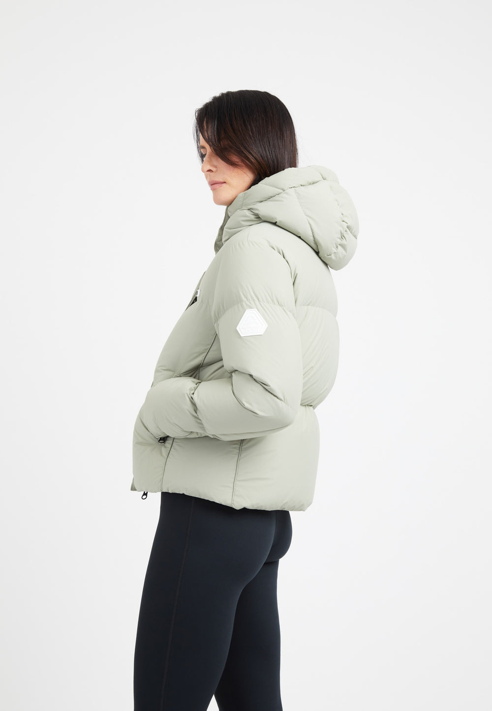 Star Shower Down Puffer Jacket Sage styled shot by JACK1T