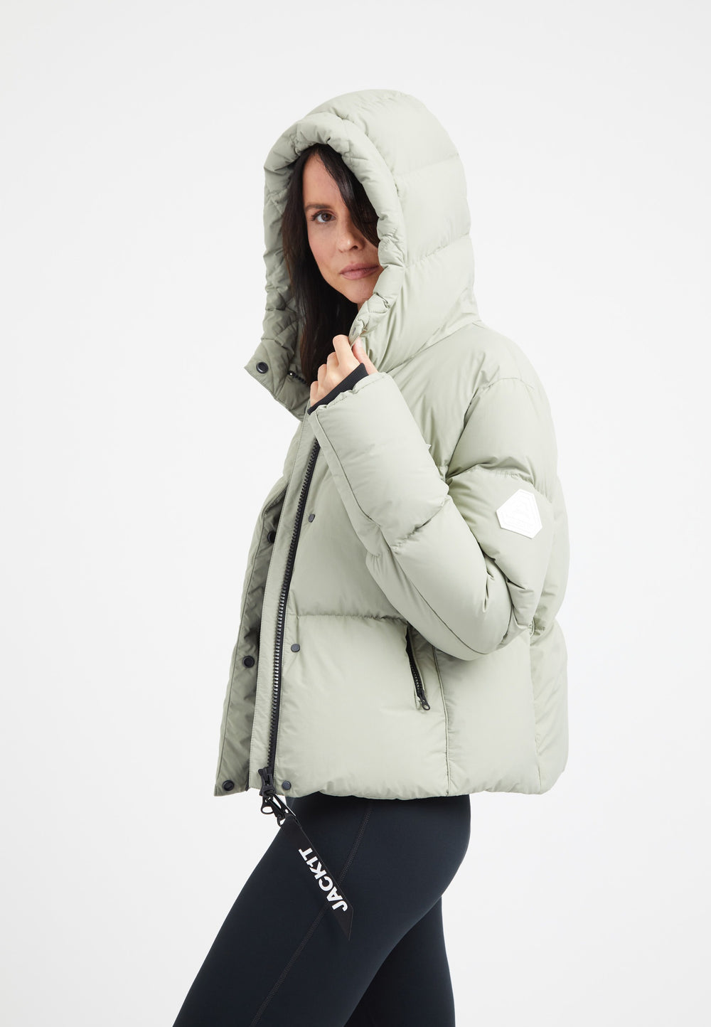 Star Shower Down Puffer Jacket Sage styled shot by JACK1T