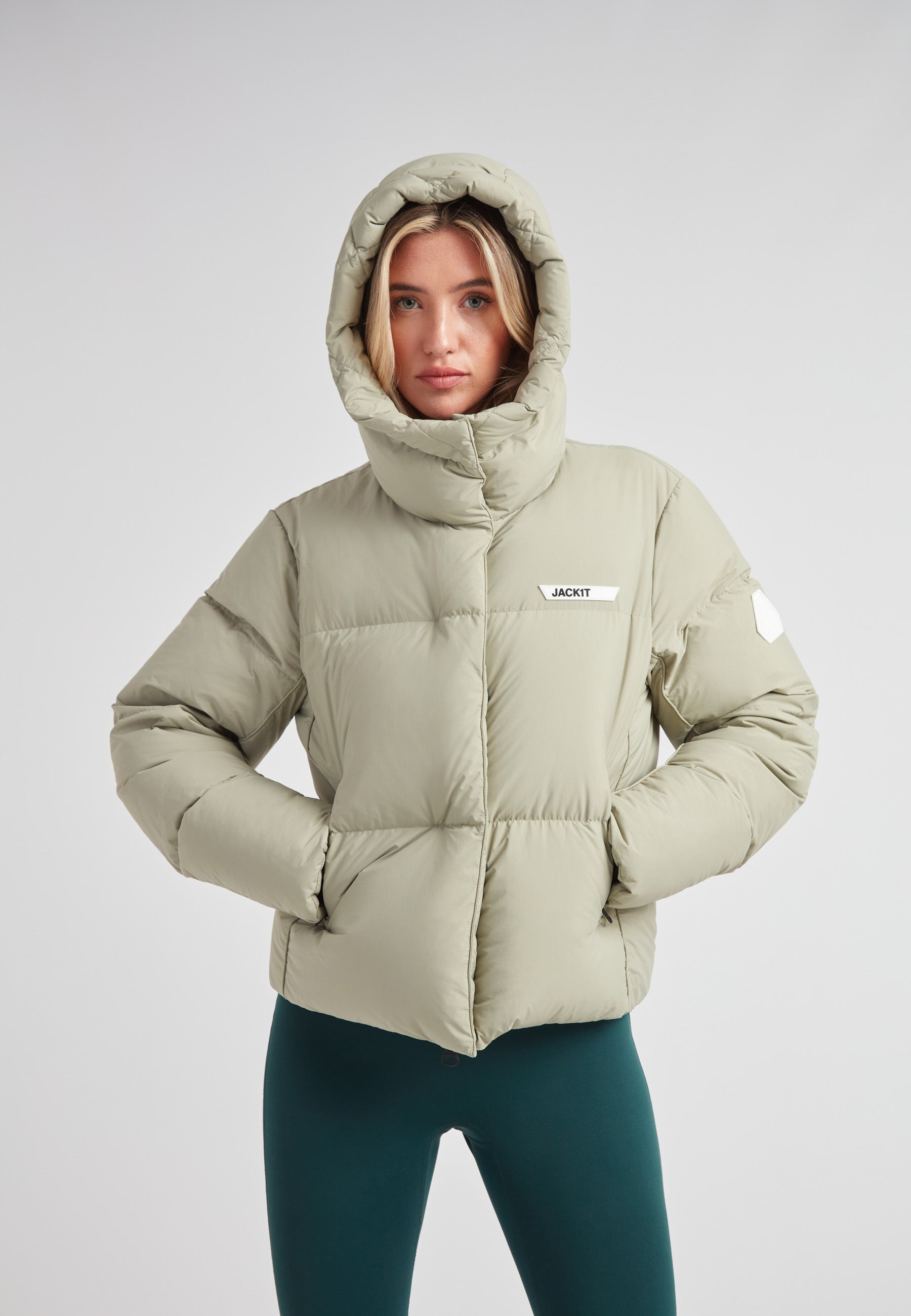 Star Shower Down Puffer Jacket Sage | Ultimate Winter Warmth – JACK1T