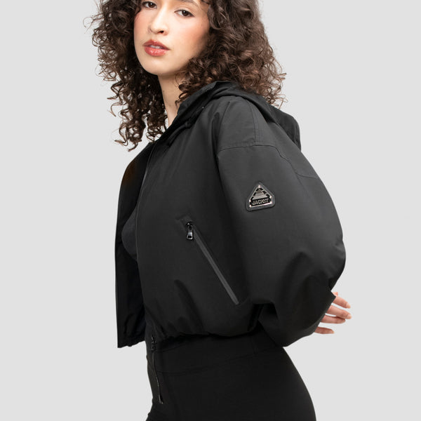 ジャケット・アウター CuLLt Monotone Keyhole Cropped Blouson Cleo Cropped Moto Jacket