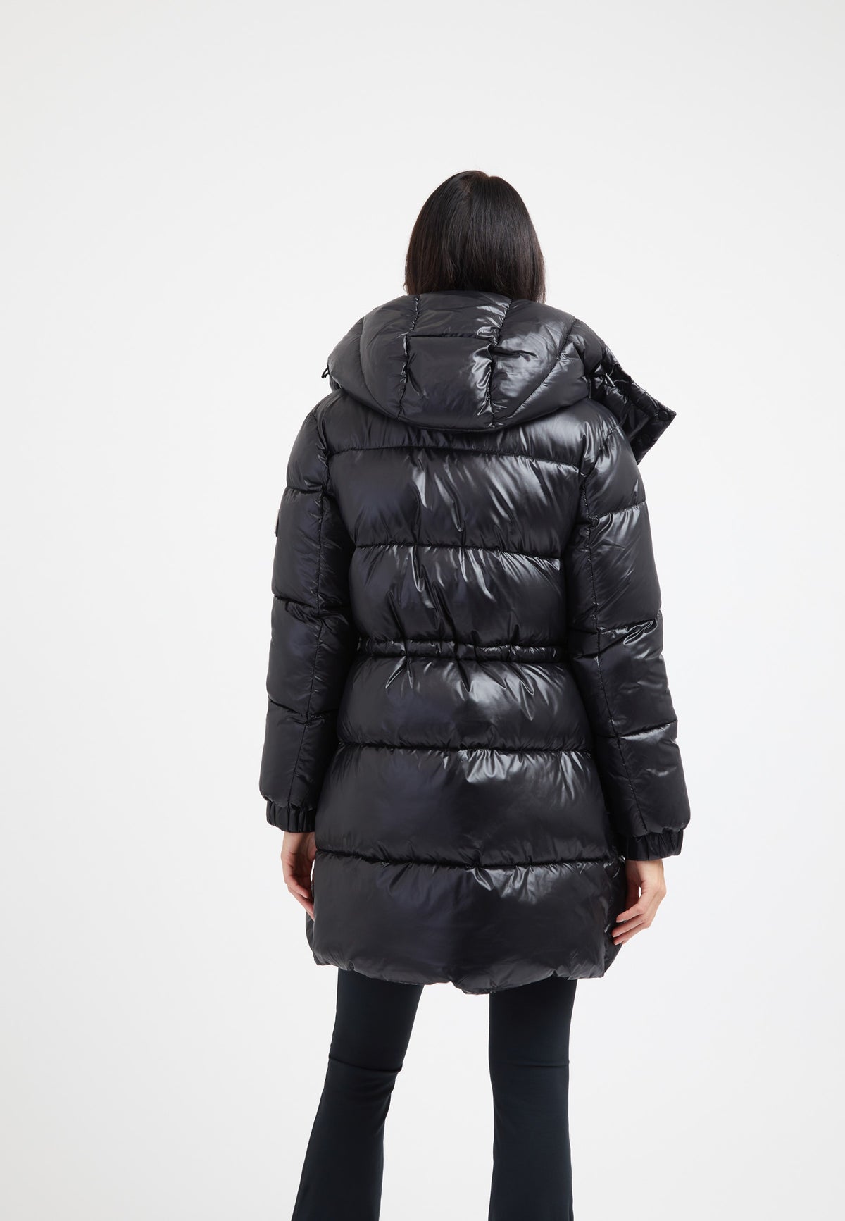 EZ Colonia Coat Black on model full length by JACK1T