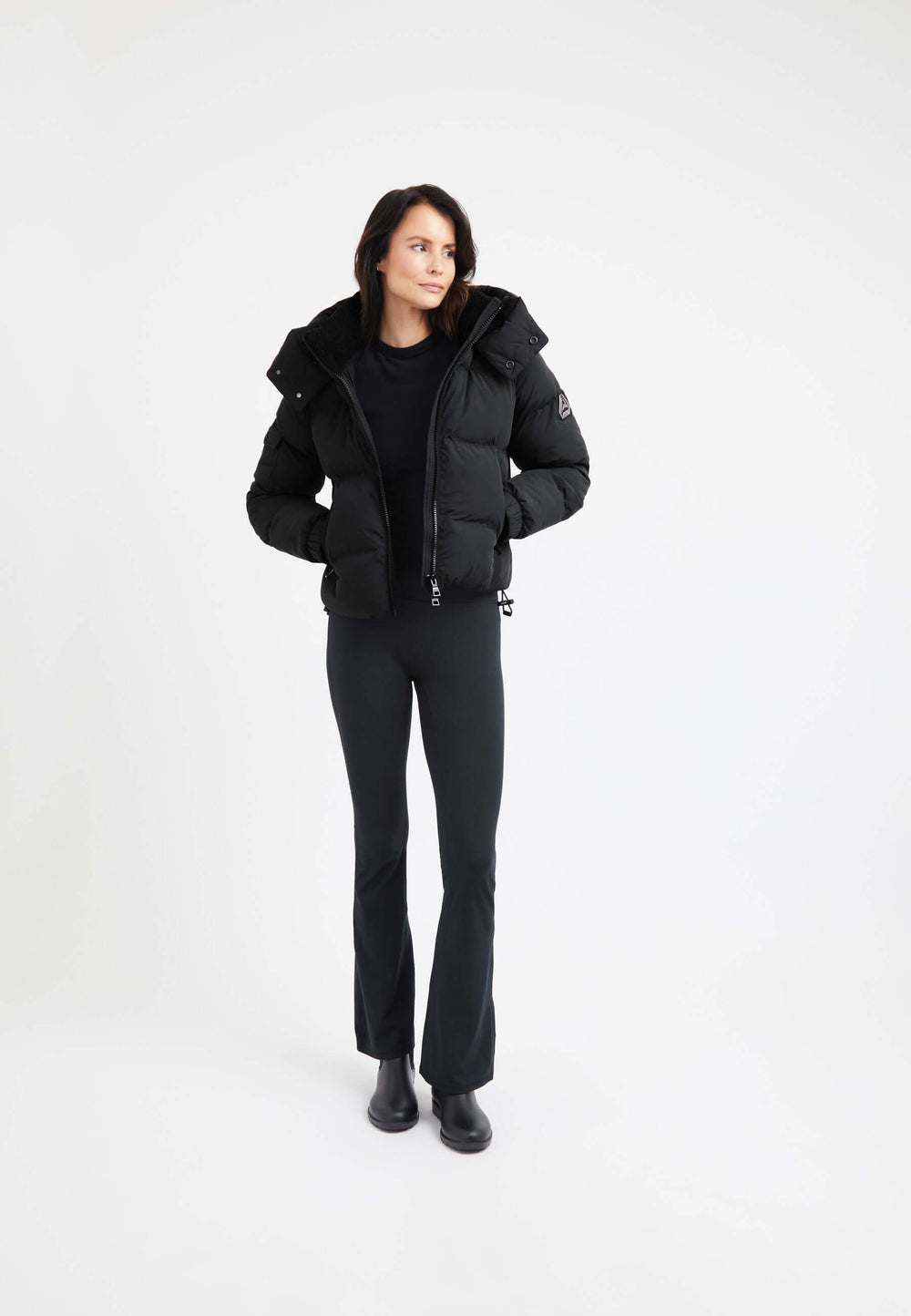 EZ Bonded Cropped Black on model detail by JACK1T
