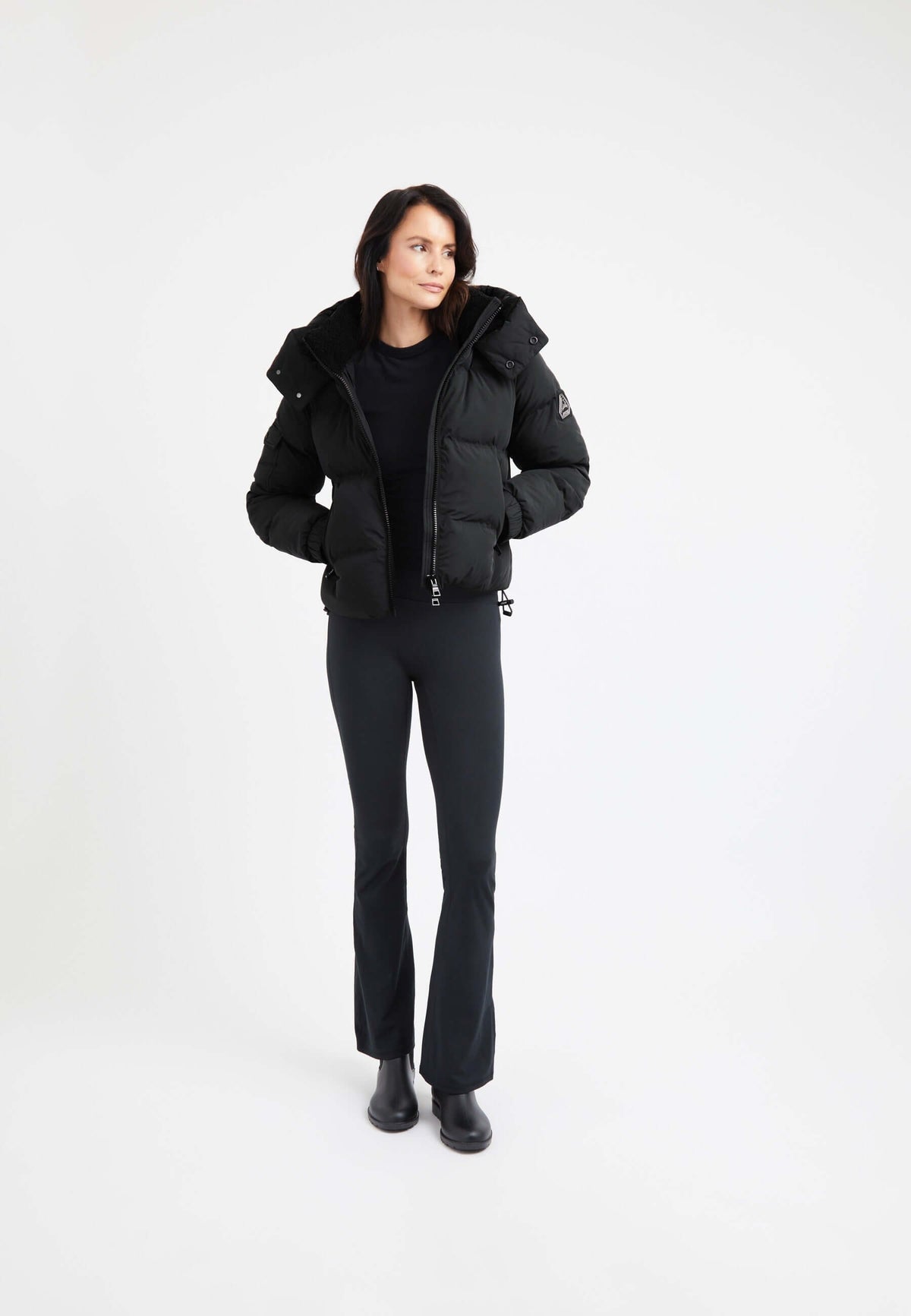 EZ Bonded Cropped Black on model detail by JACK1T