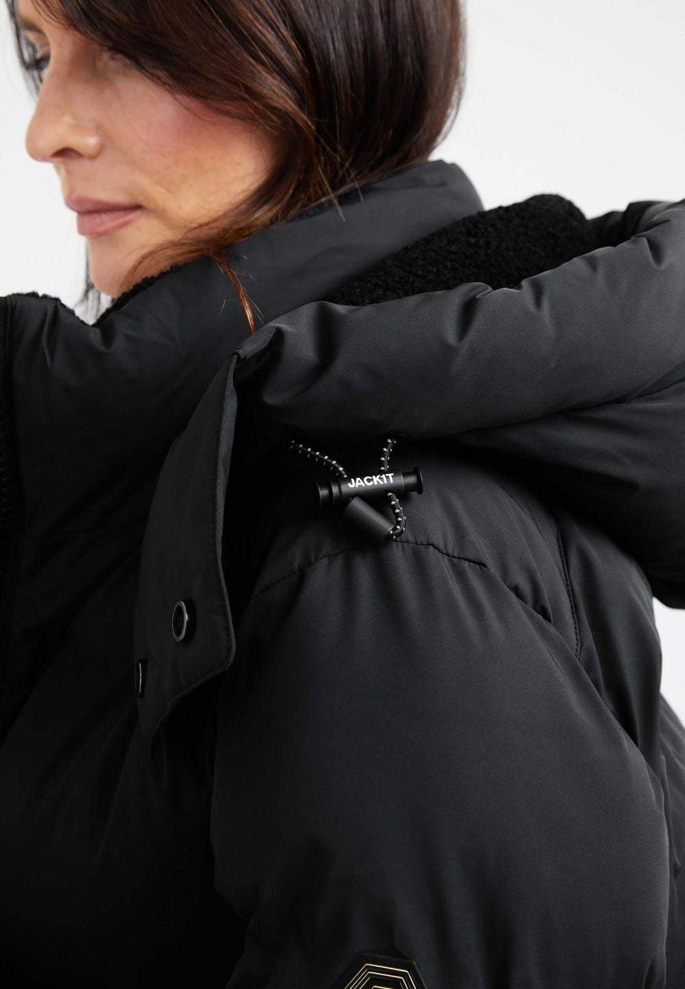 EZ Bonded Coat Black detail shot by JACK1T