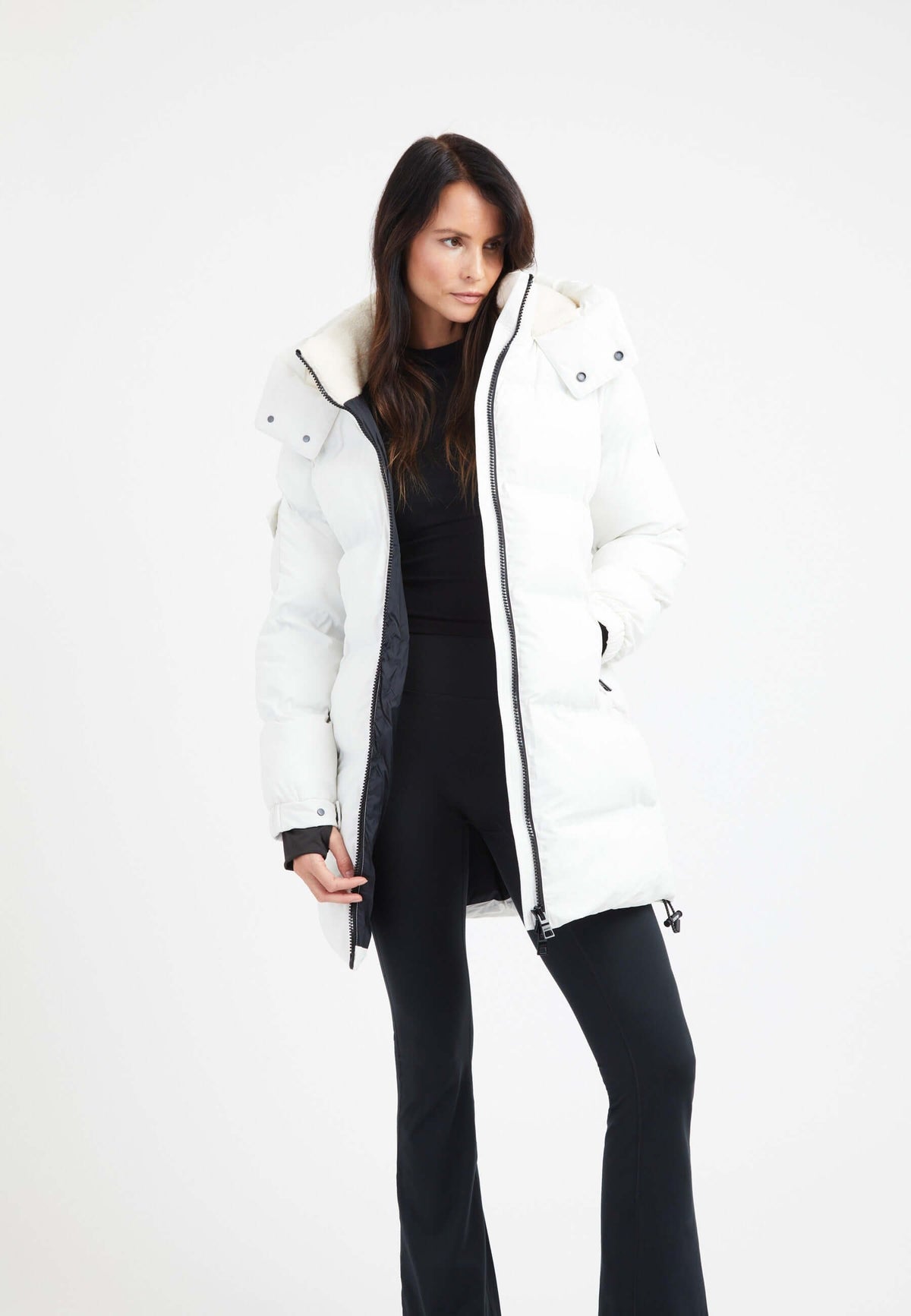 EZ Bonded Coat White on model front view by JACK1T