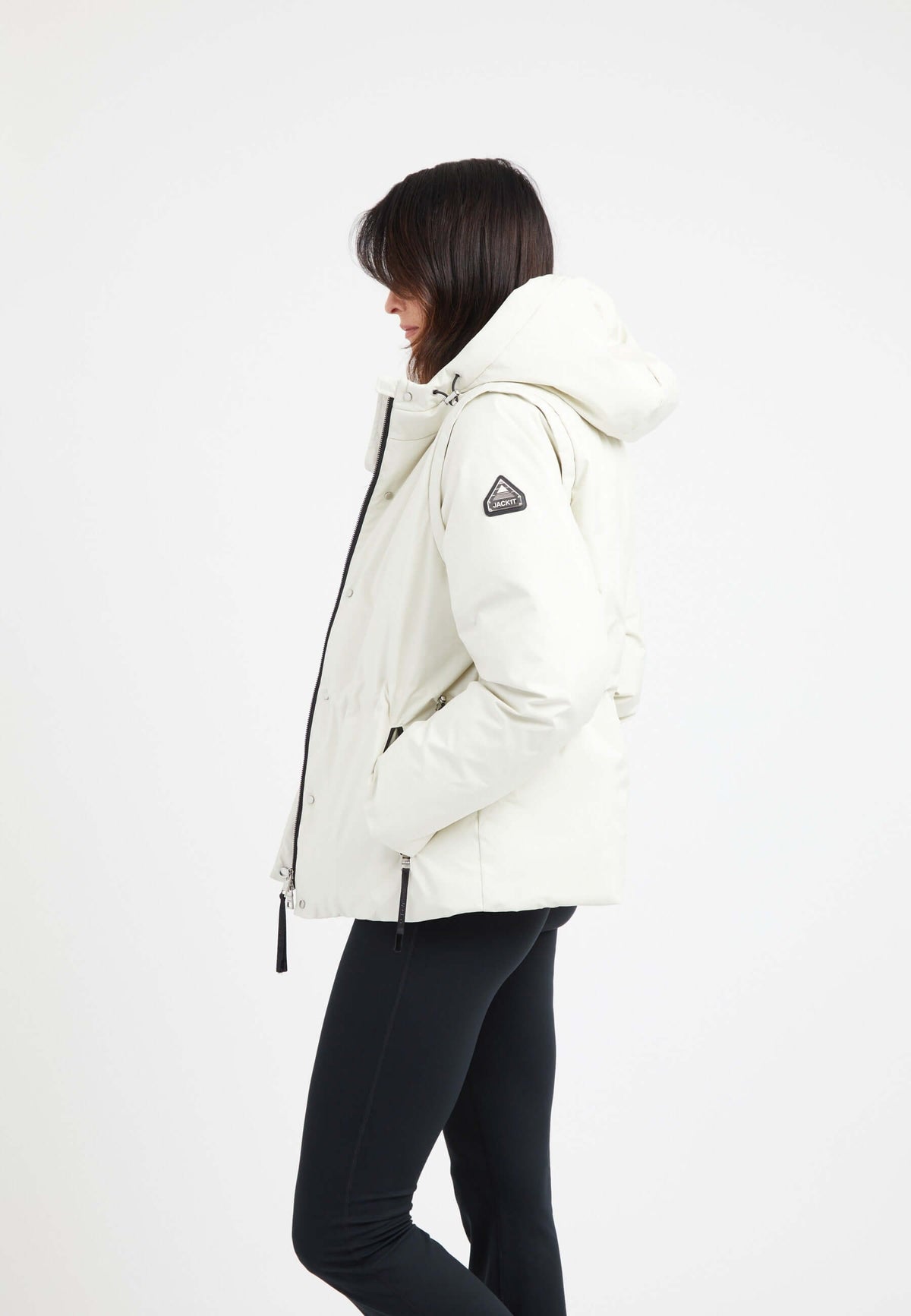 Supernova Hood Cream on model back view by JACK1T