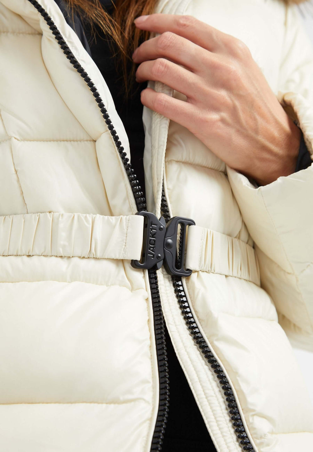 Madero Coat Cream detail shot by JACK1T