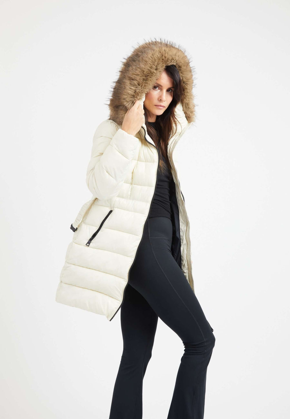 Madero Coat Cream styled shot by JACK1T