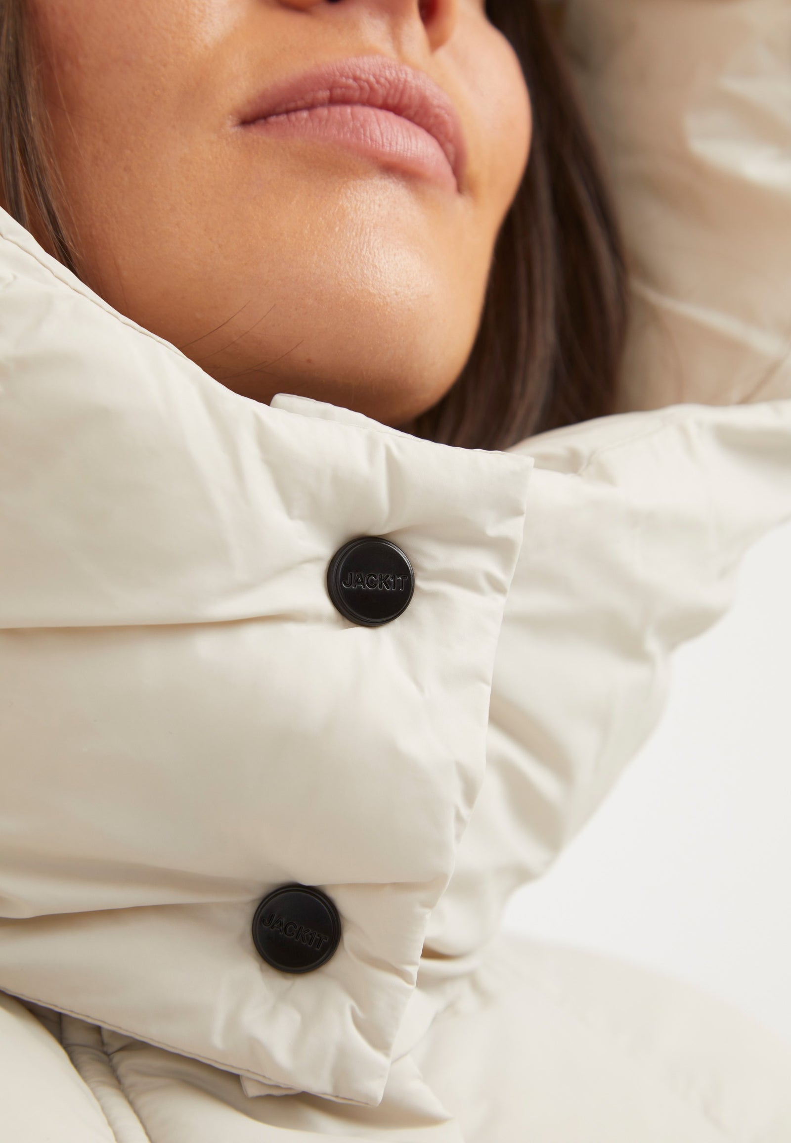 Cloud Prime Jacket Stone detail shot by JACK1T